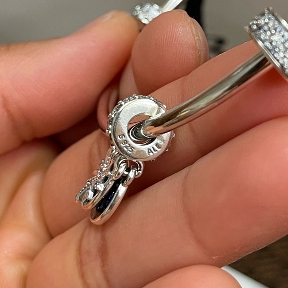 NWOT Limited Edition Pandora Fireworks Bangle Bracelet w/ 3 Christmas Charms EUC - Picture 11 of 15